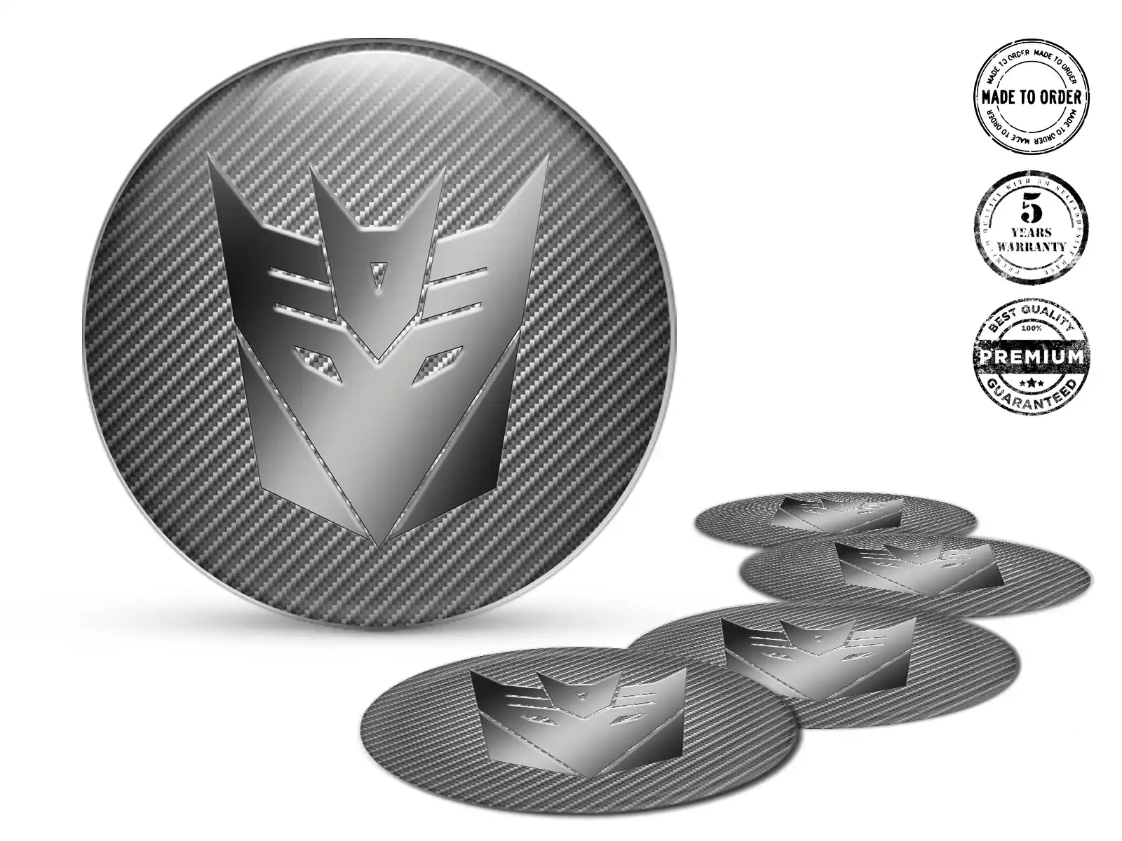 Emblema Bombado Edición Insignias de Rueda Elegante